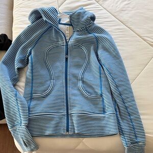 Lulu Lemon scuba zip up, Striped Blue and white Women's zip up